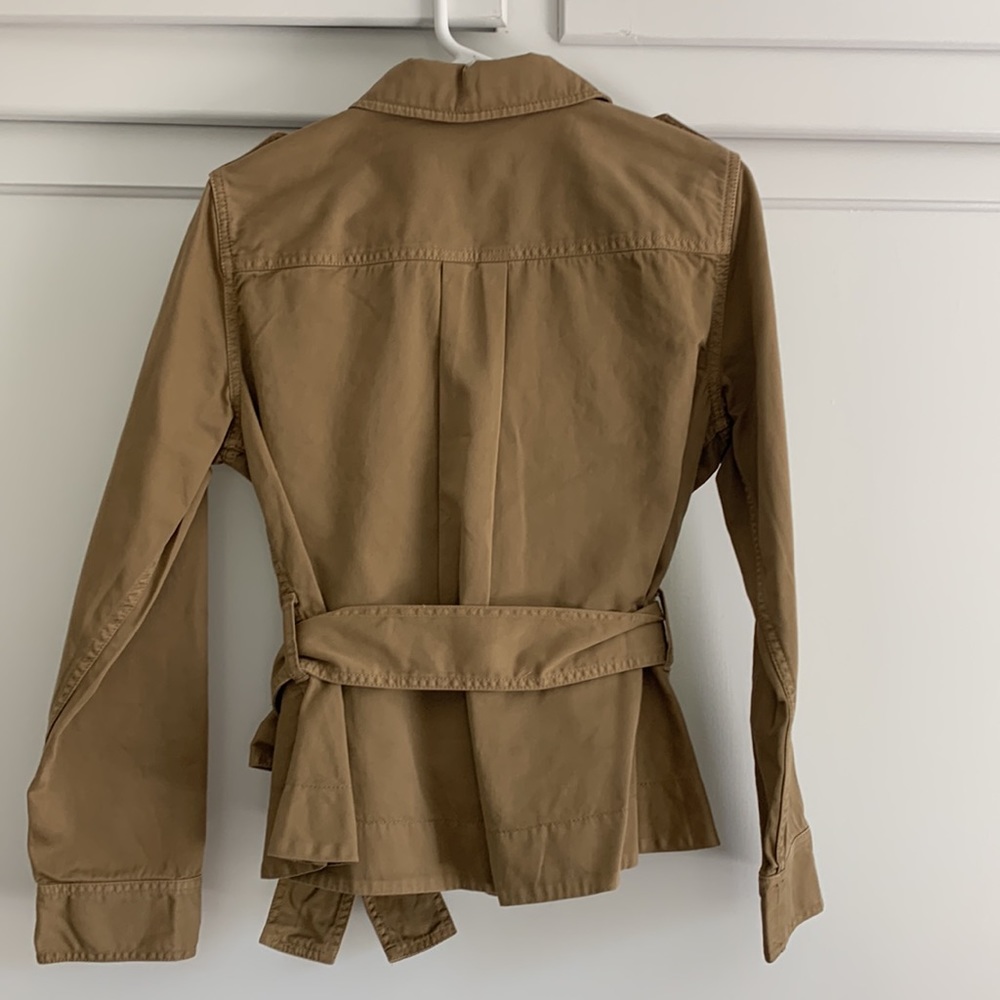 Jcrew tie waist tan peplum jacket - Picture 5 of 5